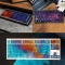 8 Items 104+15 Fog Transparent PC Pad Printing ai3D Keycaps Set Cherry Profile for Mechanical Keyboard Starry Night